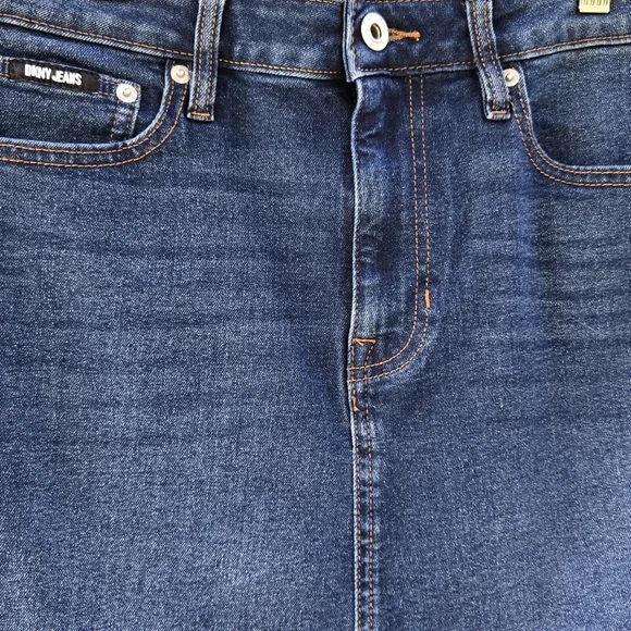 DKNY Dark Denim Mini Skirt - Picture 4 of 8